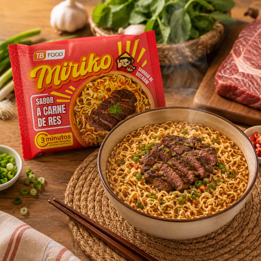 Sopa instantánea de fideos sabor a carne de res Miriko (65 g / 2.29 oz) - Miniatura 4