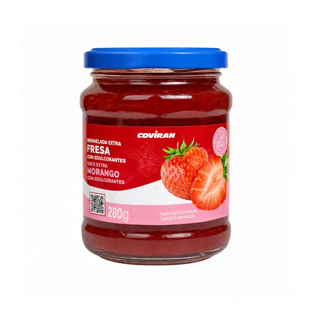 Mermelada extra de fresa con edulcorantes Coviran (280 g / 9.8 oz) - Miniatura 1