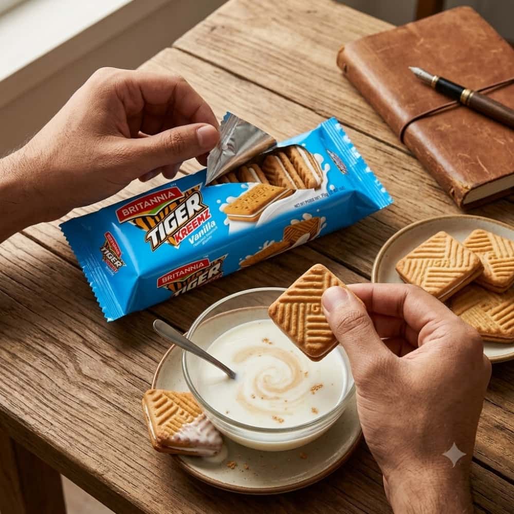 Galletas sándwich con crema sabor vainilla Britannia Tiger (75 g / 2.64 oz) - Miniatura 5