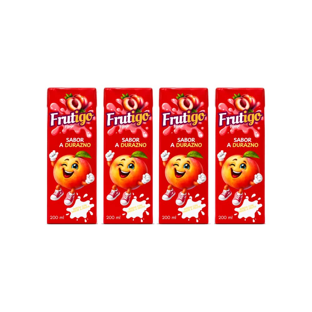 Jugo sabor a durazno Frutigo (4 x 200 ml / 6.76 floz) - Miniatura 1