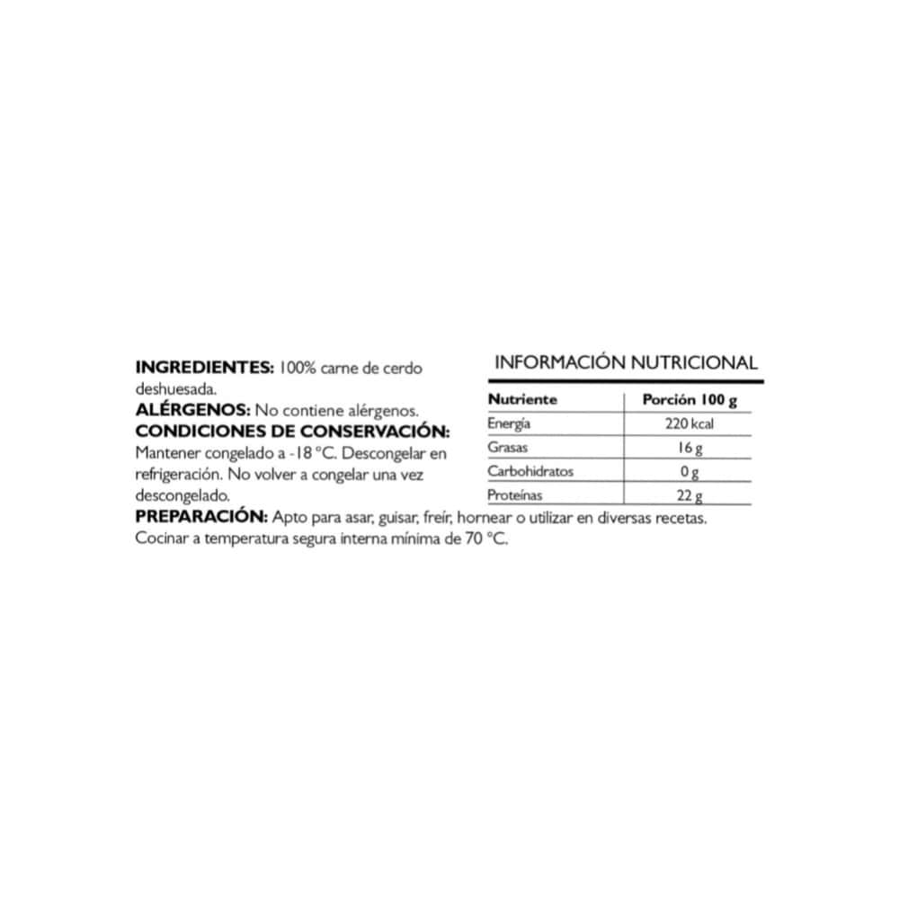 Carne de cerdo deshuesada Pruébalo (1.5 kg / 3.31 lb) - Miniatura 2