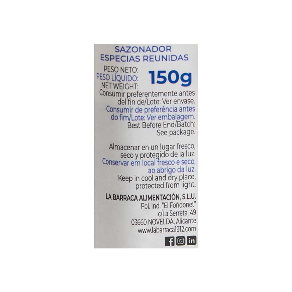 Sazonador de especias reunidas La Barraca (150g / 5.29 oz) - Miniatura 3