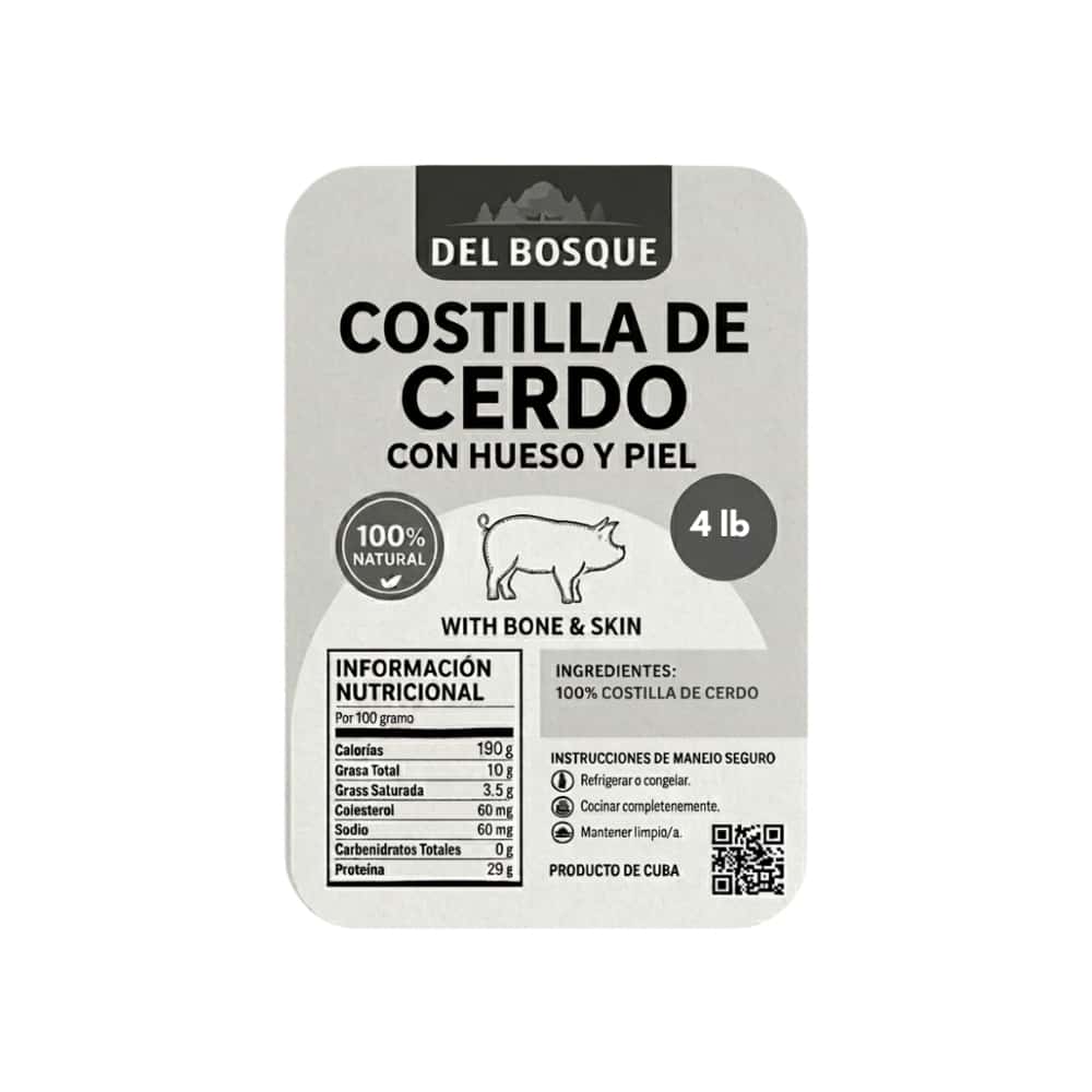 Costillas de cerdo con hueso y piel Del Bosque (1.81 kg / 4 lb) - Miniatura 3