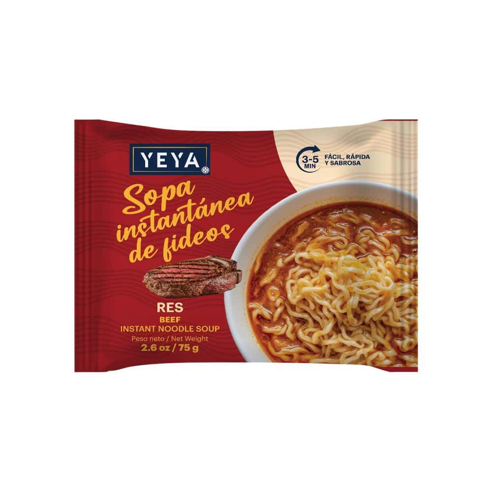 Sopa instantánea de fideos con sabor a res YEYA (75 g / 2.6 oz) - Miniatura 1