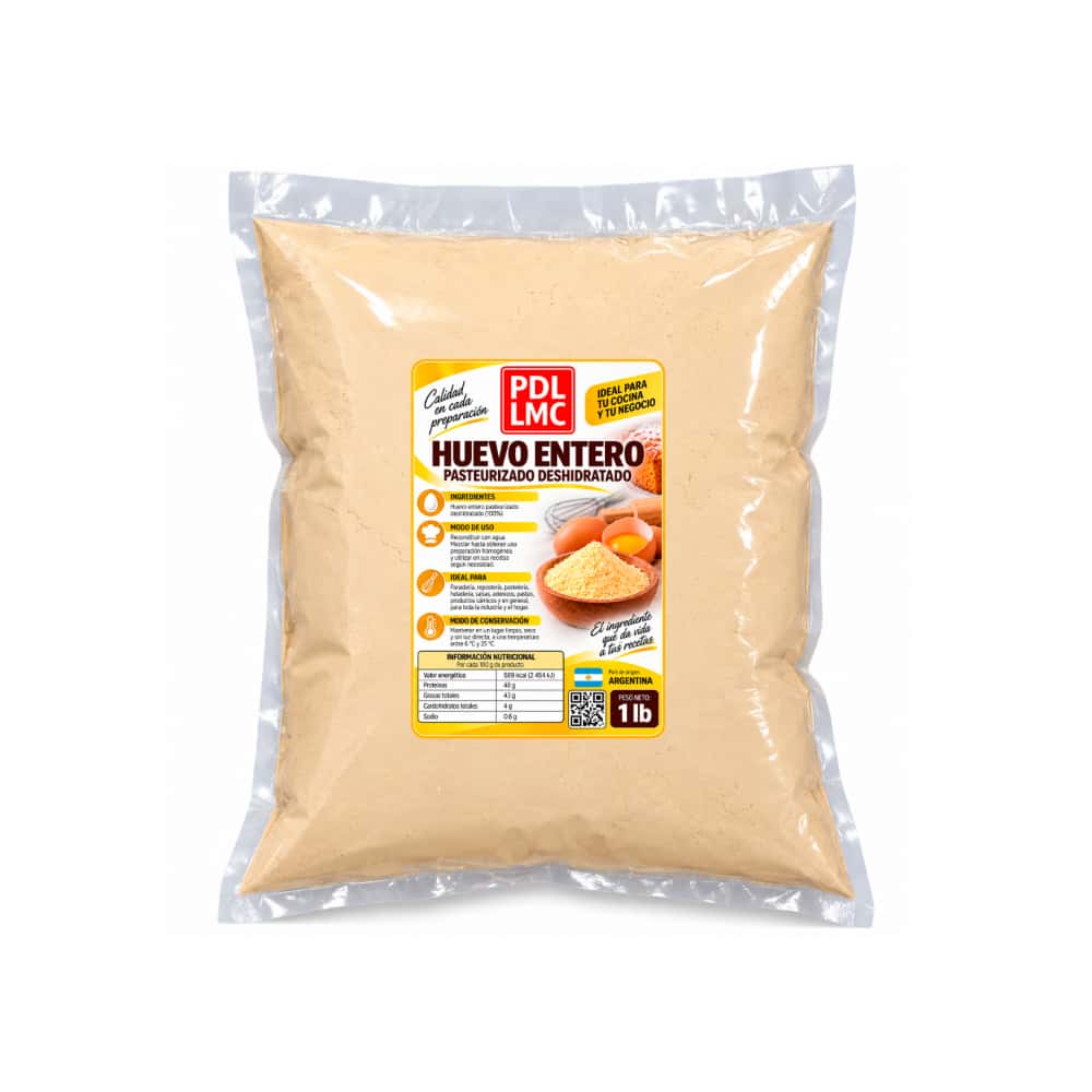 Huevo entero pasteurizado deshidratado PDL LMC (454 g / 1 lb) - Miniatura 1