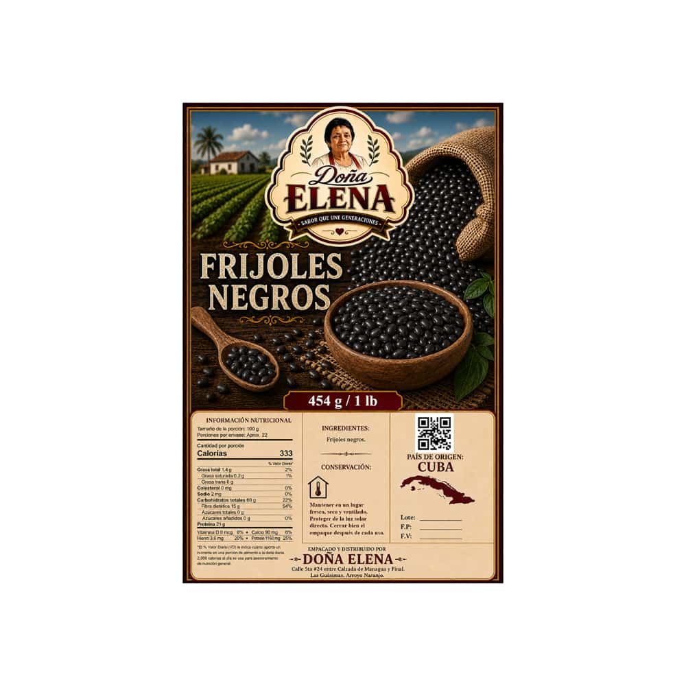 Frijoles negros Doña Elena (454 g / 1 lb) - Miniatura 2