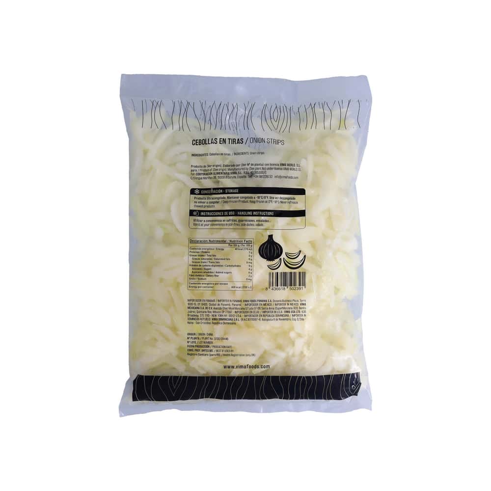 Cebolla en tiras Vima Foods (1 kg / 2.2 lb) - Miniatura 2