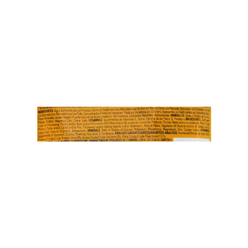 Alimento pollo y vegetales en filetes para perros razas pequeñas Pedigree (100 g / 3.52 oz) - Miniatura 4