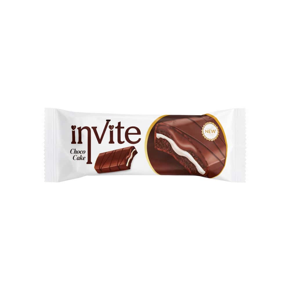 Pastel cubierto de cacao con crema de leche Invite (45 g / 1.58 oz) - Miniatura 1