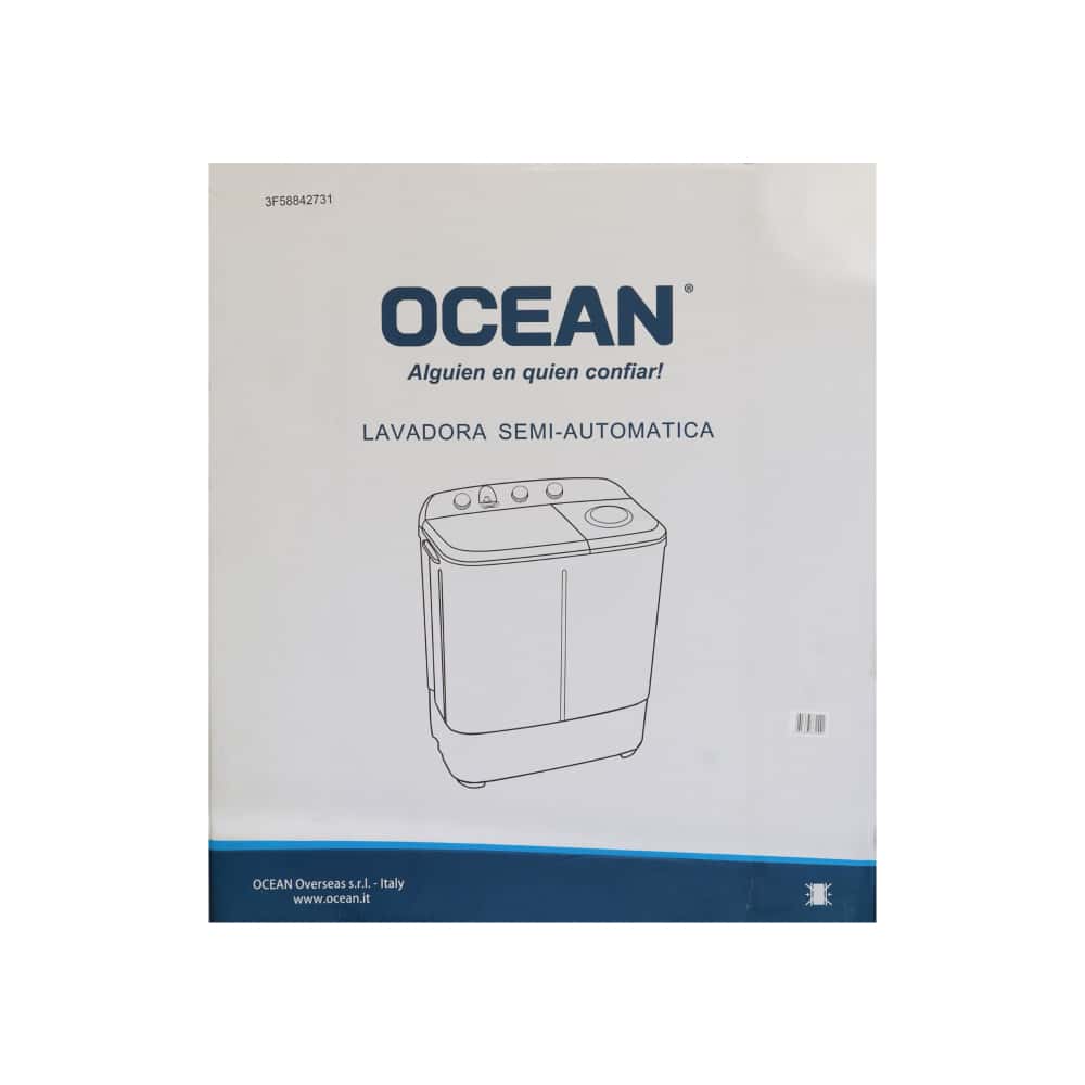 Lavadora semiautomática de doble tina 6 kg color blanco Ocean TTC-2062 - Miniatura 5