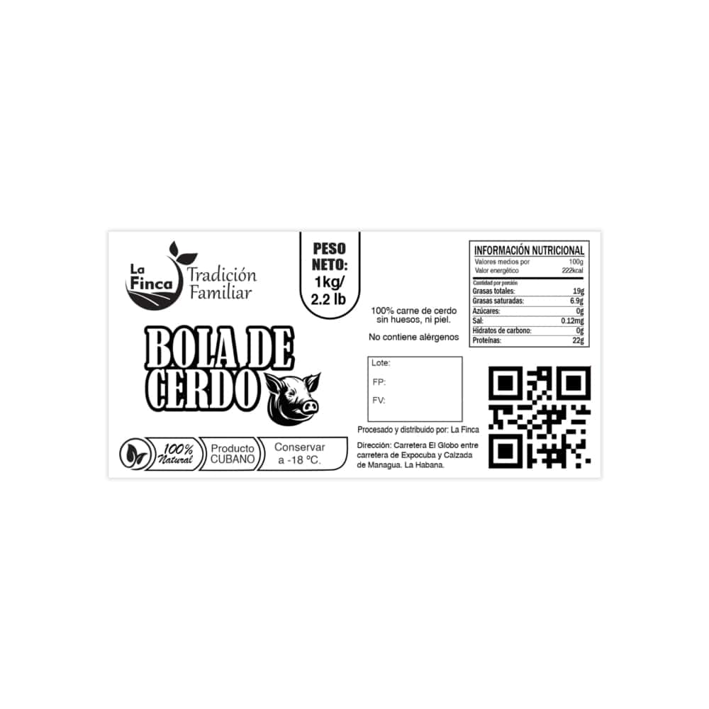 Bola de cerdo La Finca (1 kg / 2.2 lb) - Miniatura 3