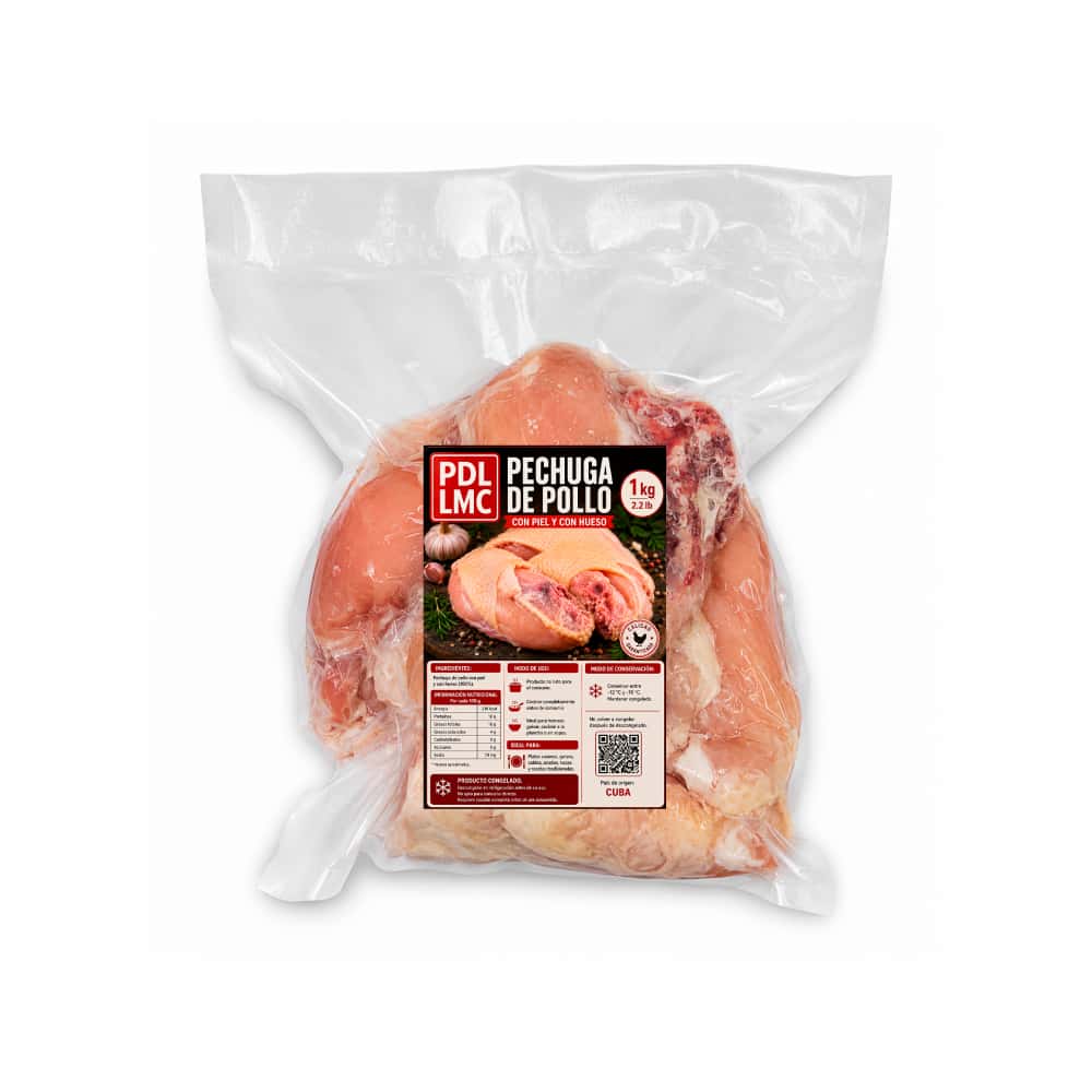Pechuga de pollo con piel y con hueso PDL LMC (1 kg / 2.2 lb) - Miniatura 2