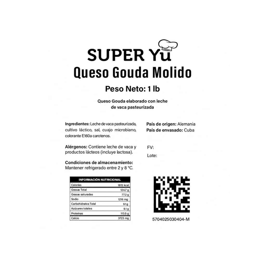Queso gouda molido Super Yu (454 g / 1 lb) - Miniatura 2