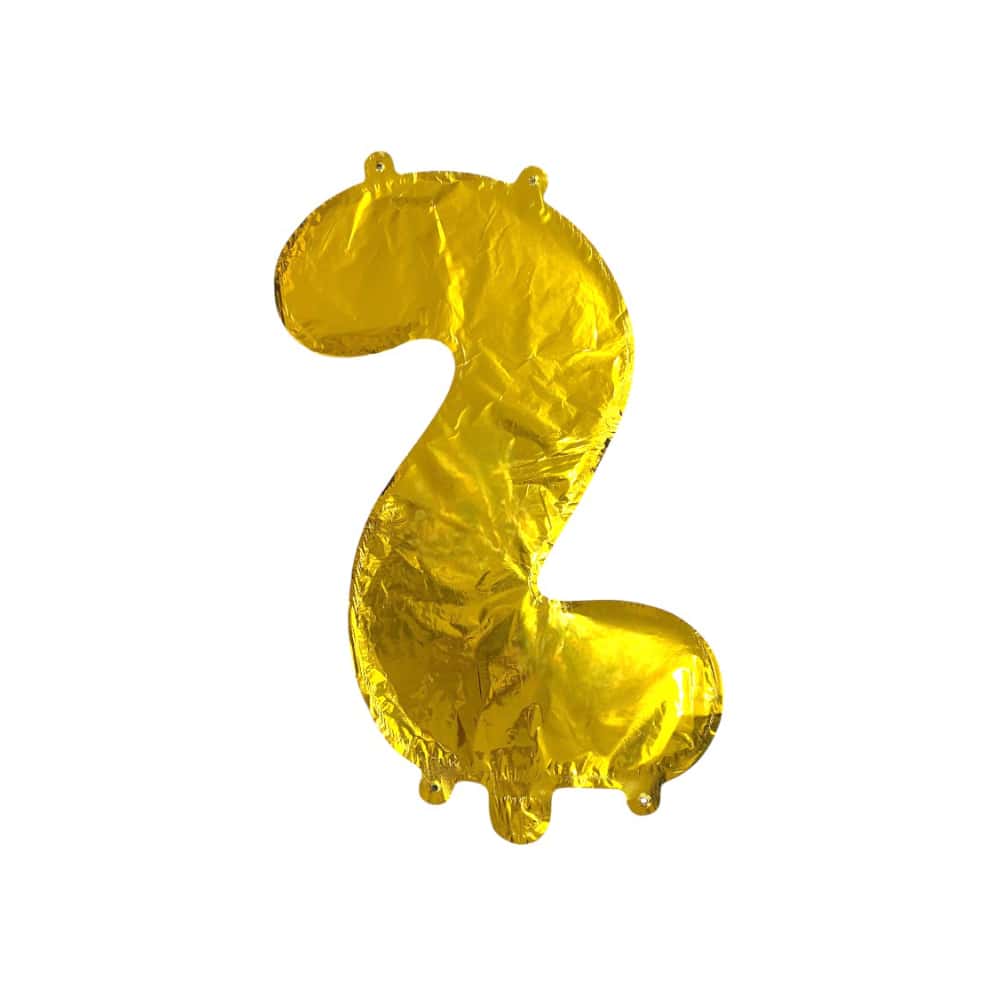 Globo dorado Número 2 Balloon (32 pulgadas) - Miniatura 2