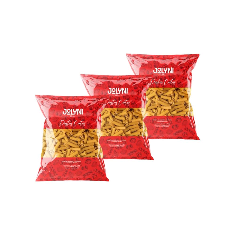 Pastas cortas - pluma Rigatoni Jolyni (3 x 400 g / 14.10 oz) - Miniatura 1