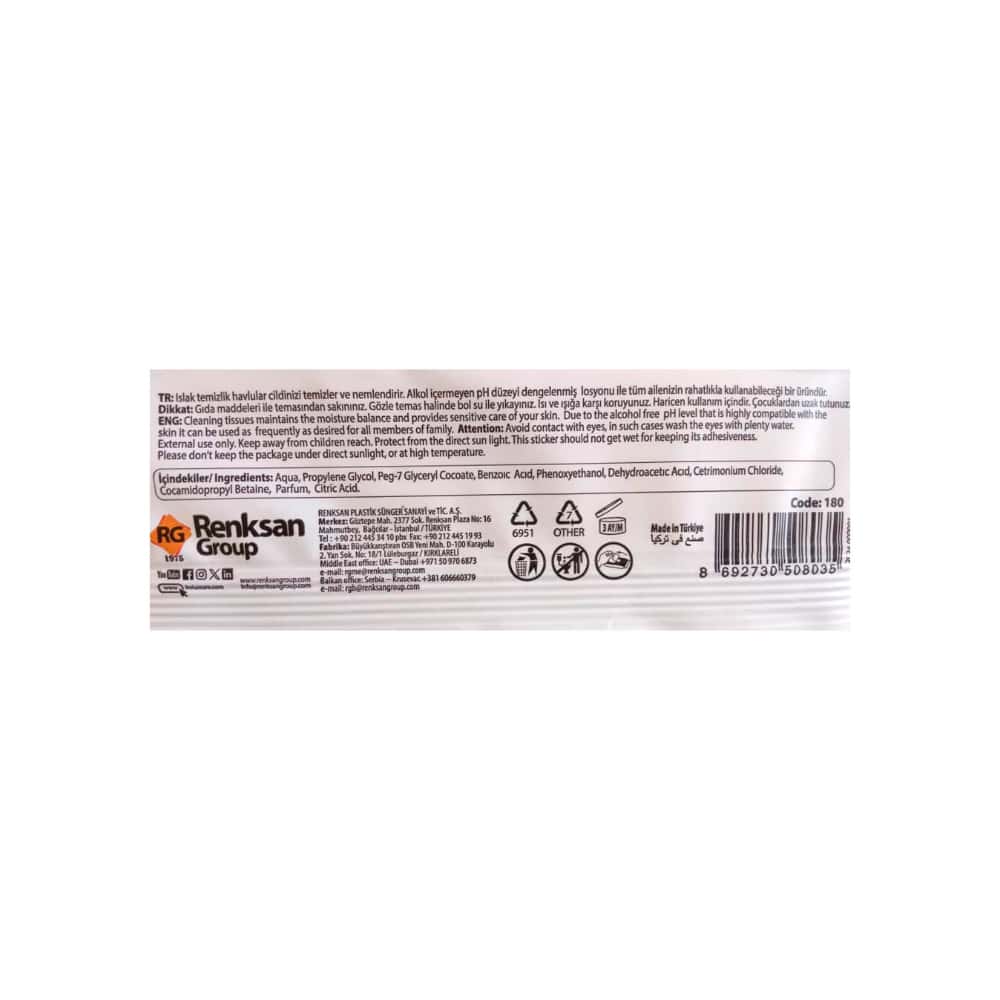 Toallitas húmedas con fragancia de limón Belux (120 U) - Miniatura 3