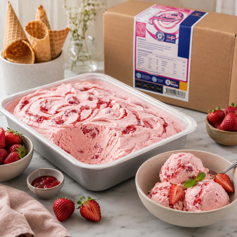 Helado artesanal sabor fresa Don Reyes (4 L) - Miniatura 5