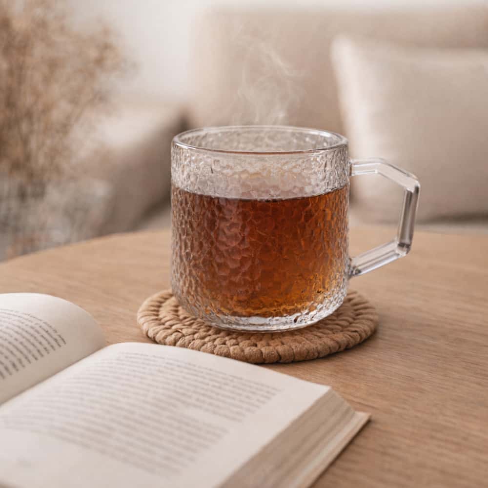 Juego de 6 tazas de vidrio con textura granulada Kazam - Miniatura 5