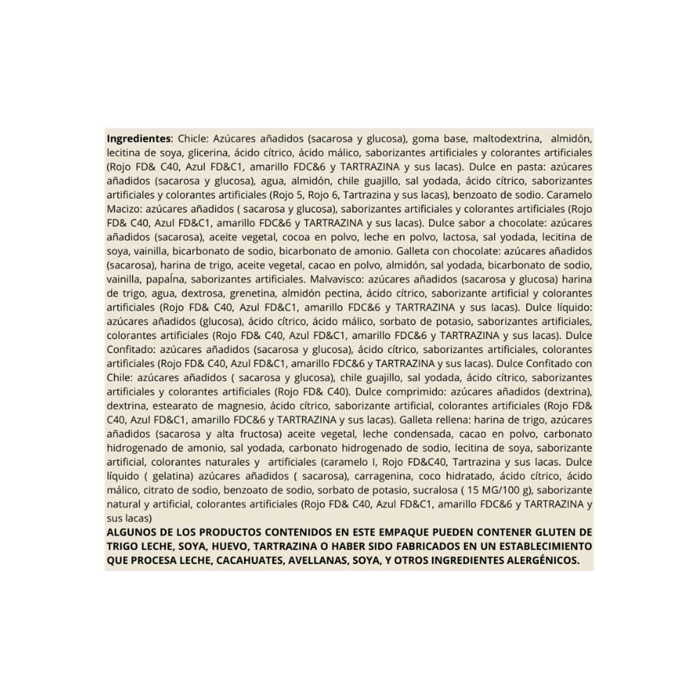 Surtido de dulces, galletas y juguetes con dulce Bolo Fiesta Dulces Tinajita (120 g / 4.2 oz) - Miniatura 3