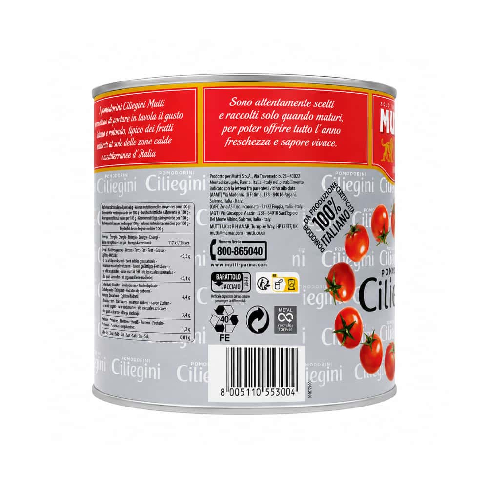 Tomates cherry en conserva Mutti (2.5 kg / 5.51 lb) - Miniatura 4