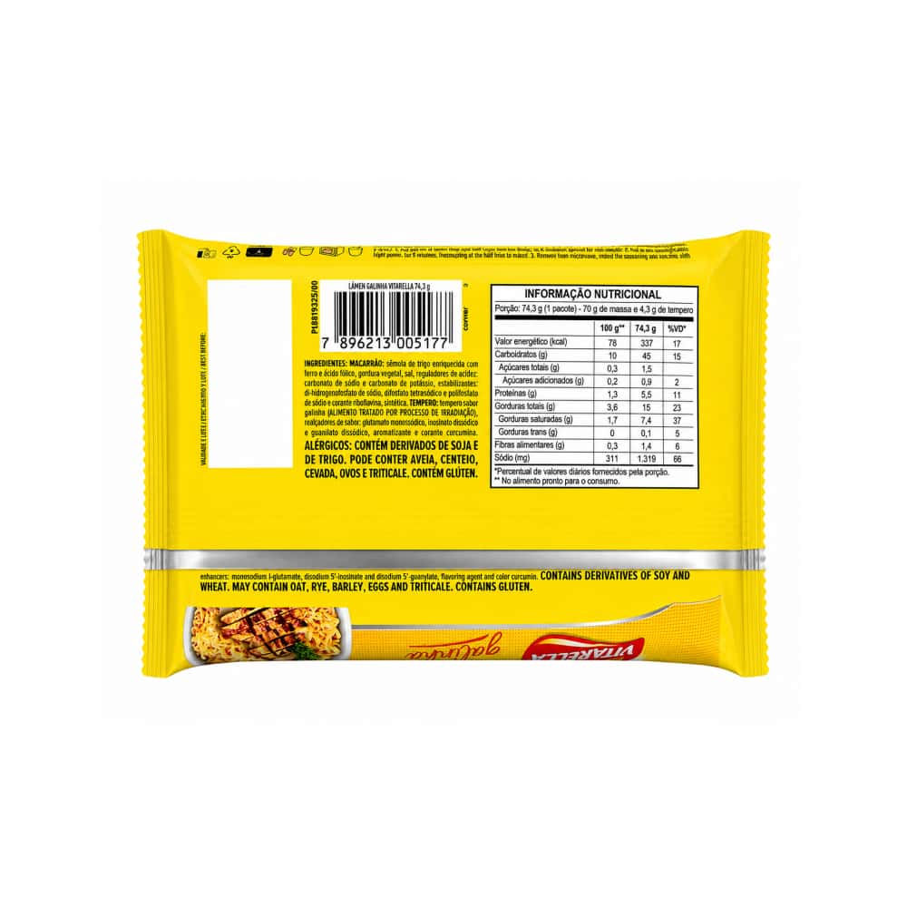 Sopa de fideos instantánea sabor a gallina Vitarella (74.3 g / 2.62 oz) - Miniatura 2