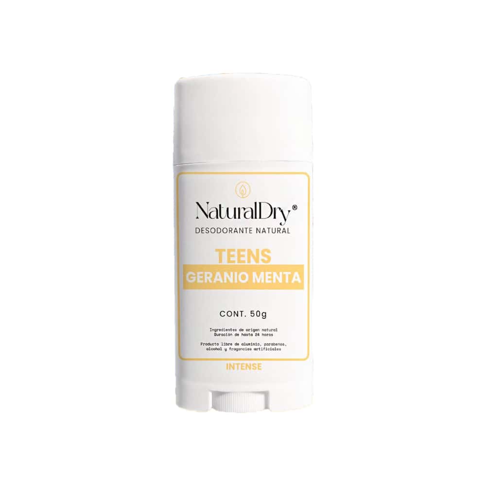 Desodorante corporal natural en barra para adolescentes aroma a menta y geranio NaturalDry (50 g / 1.76 oz) - Miniatura 1