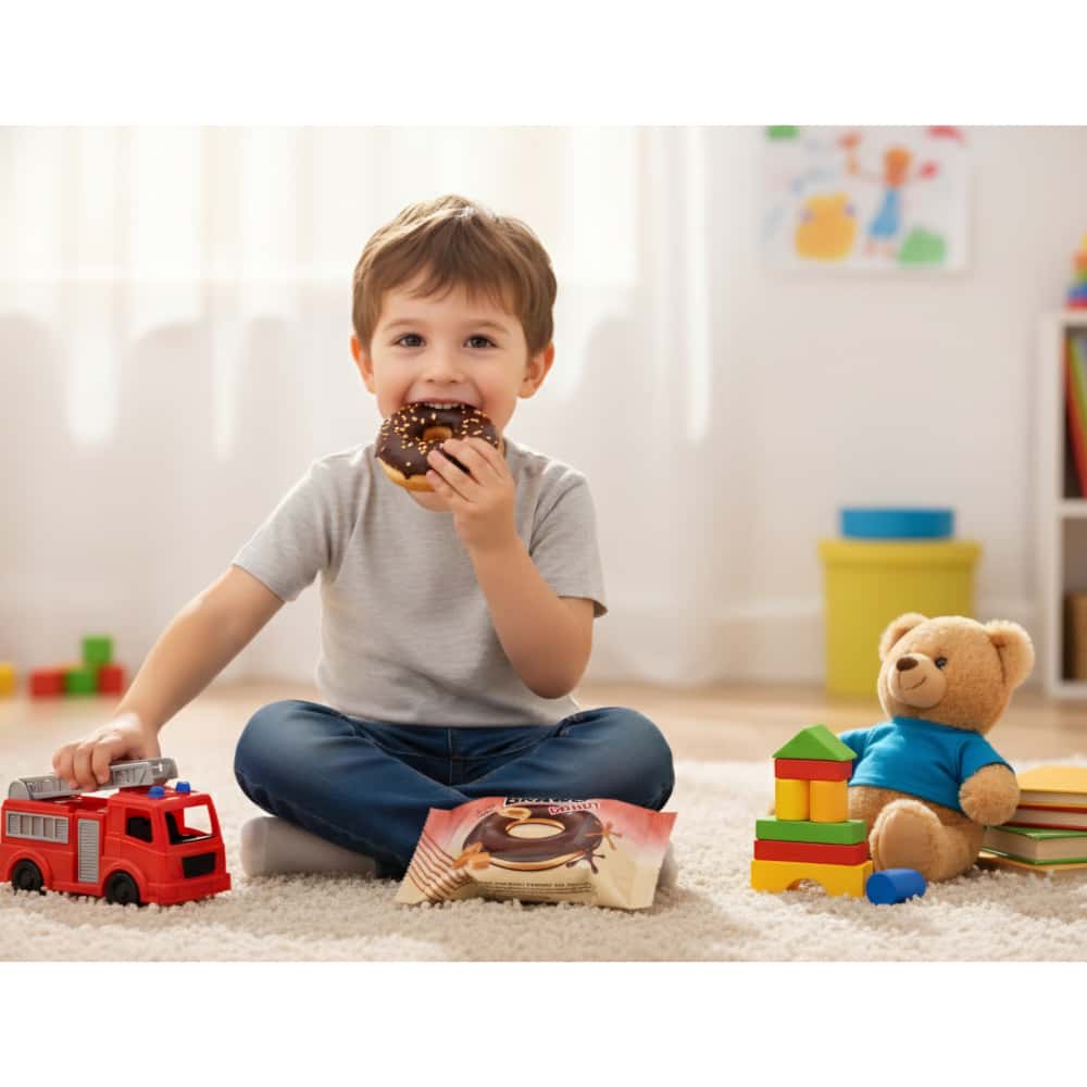 Dona con relleno de caramelo y cobertura de chocolate Brawo (40 g / 1.41 oz) - Miniatura 5