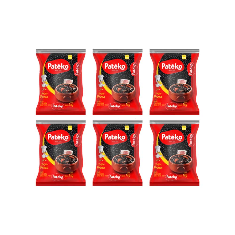 Frijoles negros Patéko (6 x 1 kg / 2.2 lb) - Miniatura 1