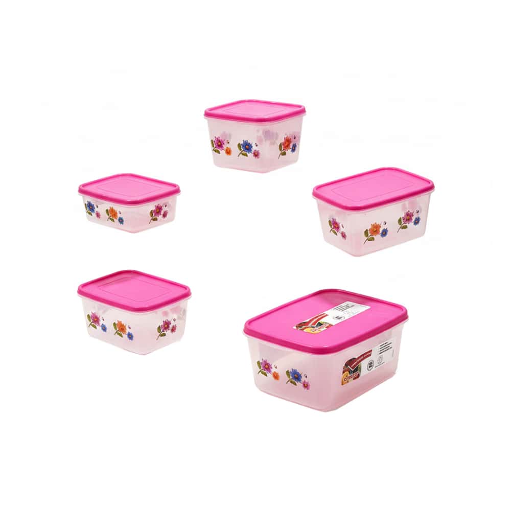 Pozuelos rectangulares - contenedores- con tapa de cierre a presión Comet (5 U) - Miniatura 5