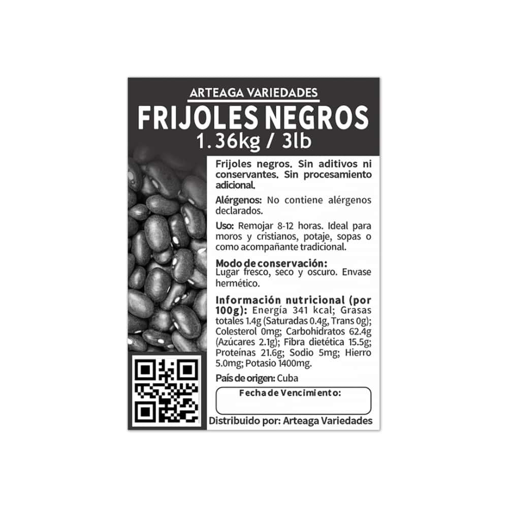 Frijoles negros Arteaga Variedades (1.36 kg / 3 lb) - Miniatura 2