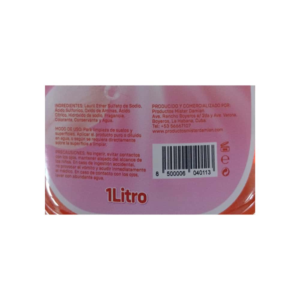 Detergente friegasuelos Mister Damian (1 L) - Miniatura 3