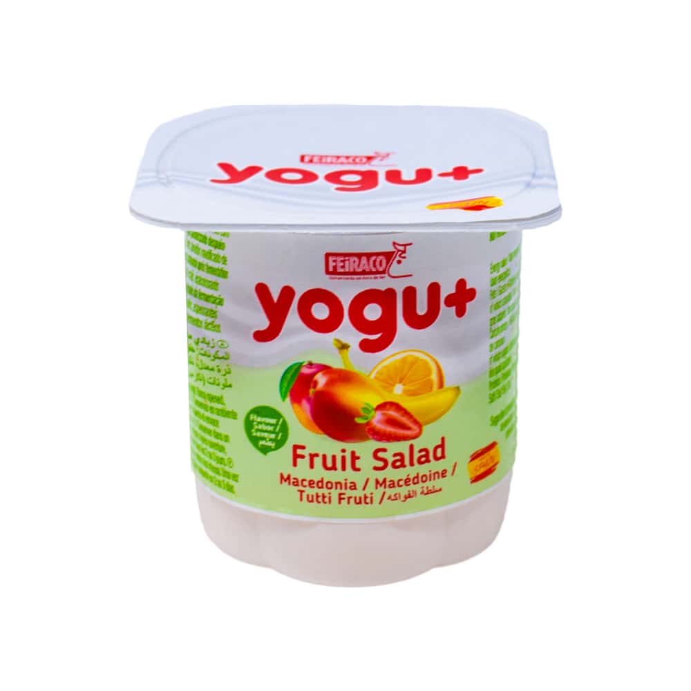 Yogur sabor macedonia Feiraco Yogu+ (4 x 125 g / 4.41 oz) - Miniatura 2