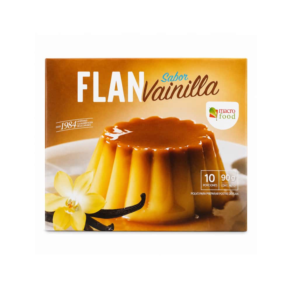 Flan sabor vainilla Macro Food (90 g / 3.17 oz) - Miniatura 2