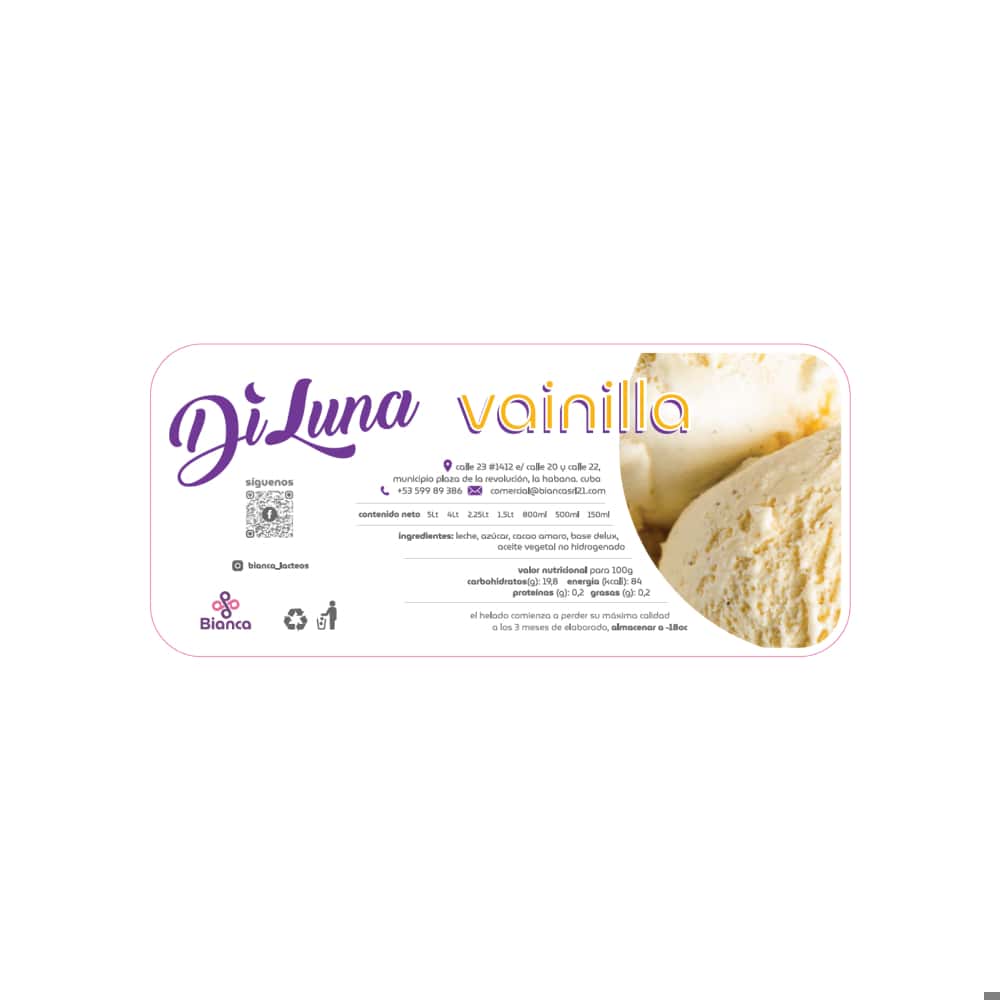 Helado sabor chocolate + sabor vainilla + sabor choco avellana DiLuna - Miniatura 4