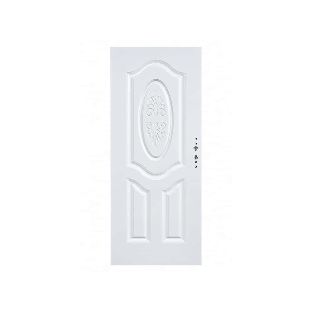 Puerta polimetálica de entrada principal blanca 210 cm x 80 cm Ruden - Miniatura 1