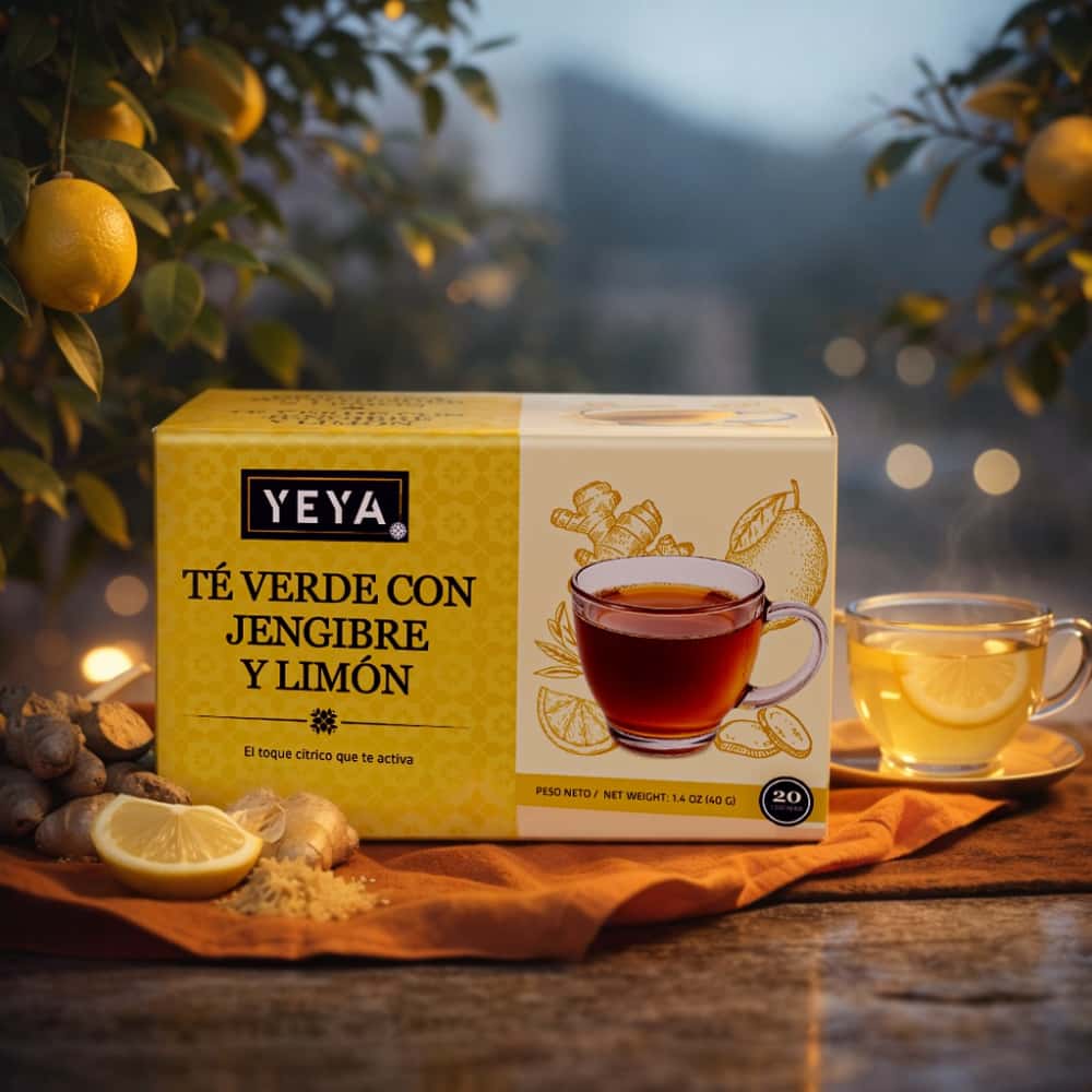 Té verde con jengibre y limón YEYA (40 g / 1.4 oz) - Miniatura 3
