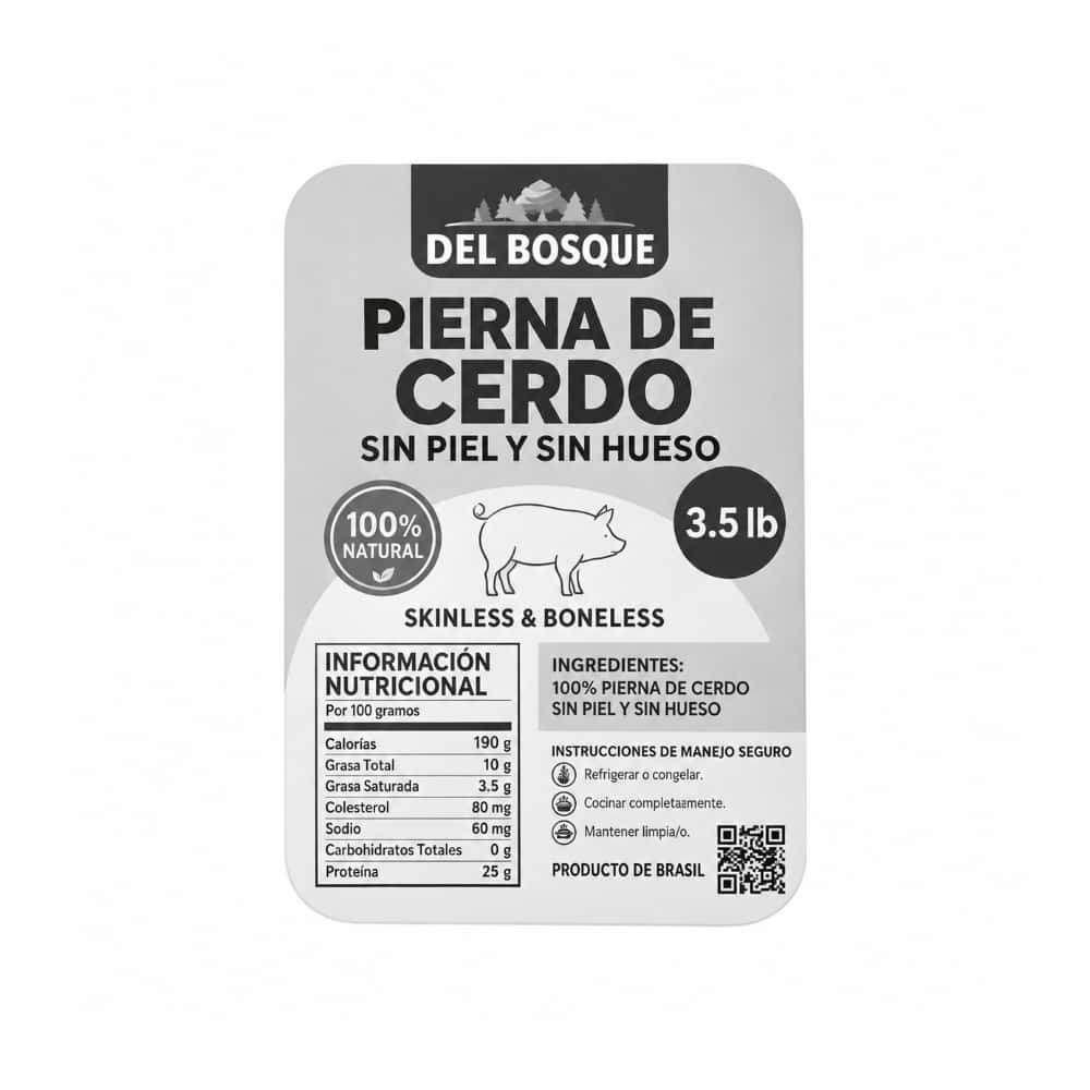 Pierna de cerdo sin piel y sin hueso Del Bosque (1.59 kg / 3.5 lb) - Miniatura 5