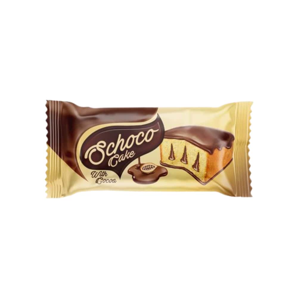 Pastel relleno con salsa de cacao cubierto de chocolate con leche Schoco Cake Ani (40 g / 1.41 oz) - Miniatura 1