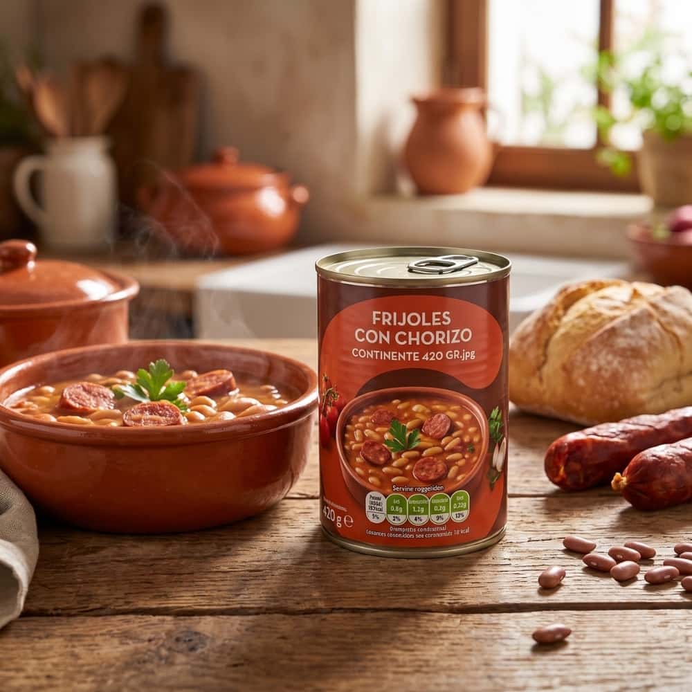 Alubias con chorizo sin gluten Continente (420 g / 14.82 oz) - Miniatura 3