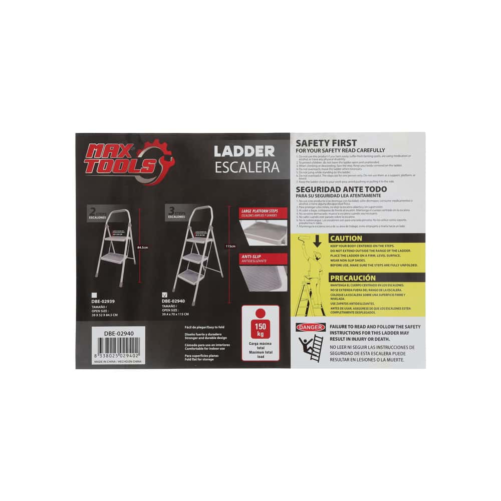 Escalera plegable de 3 escalones MAX TOOLS - Miniatura 3