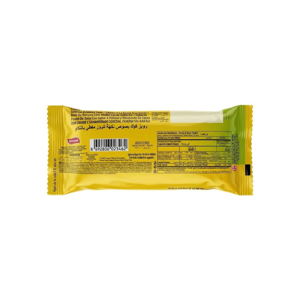 Pastel recubierto de chocolate con sabor a plátano Roys Simsek (50 g / 1.76 oz) - Miniatura 2