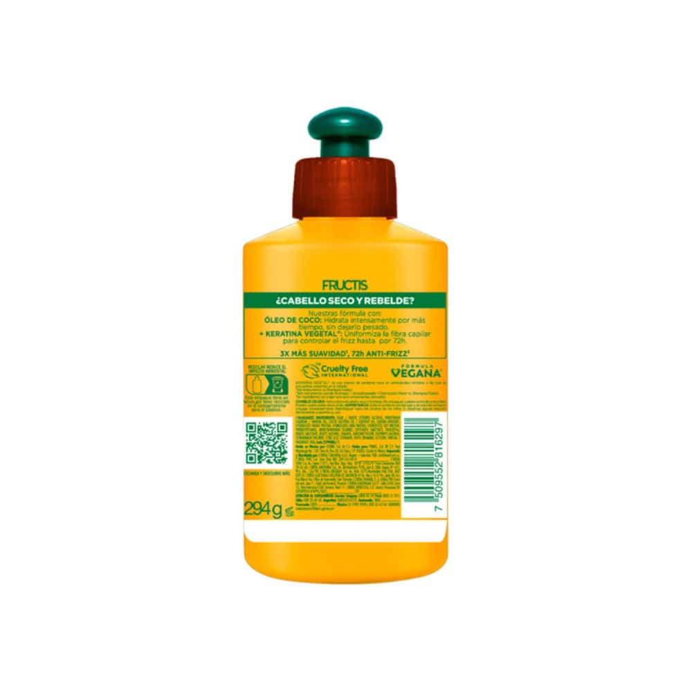 Crema para peinar Oil Repair Liso Coco Garnier Fructis (300 ml) - Miniatura 2