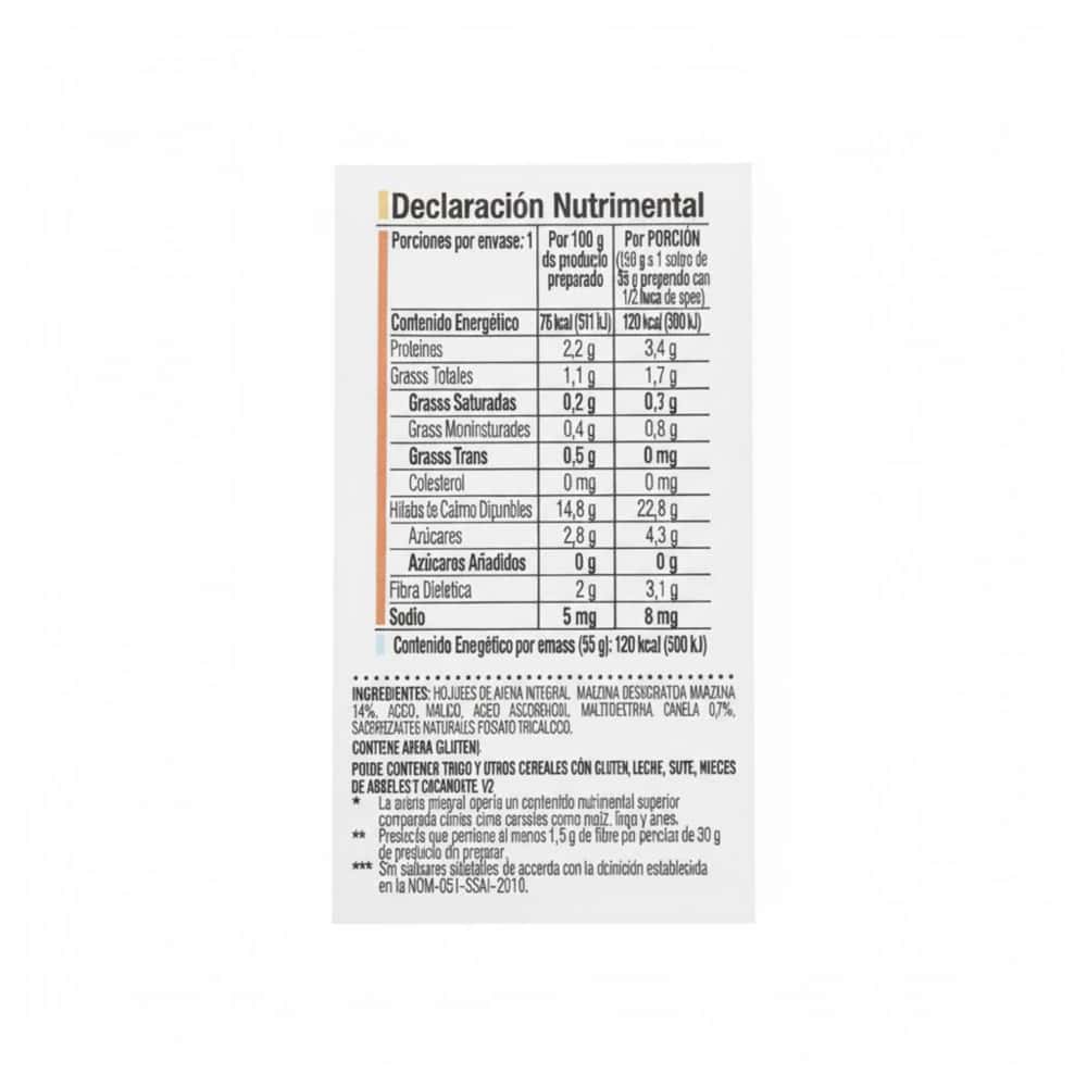 Cereal de avena integral sin azúcar sabor manzana y canela Quaker (2 x 35 g / 1.23 oz) - Miniatura 2