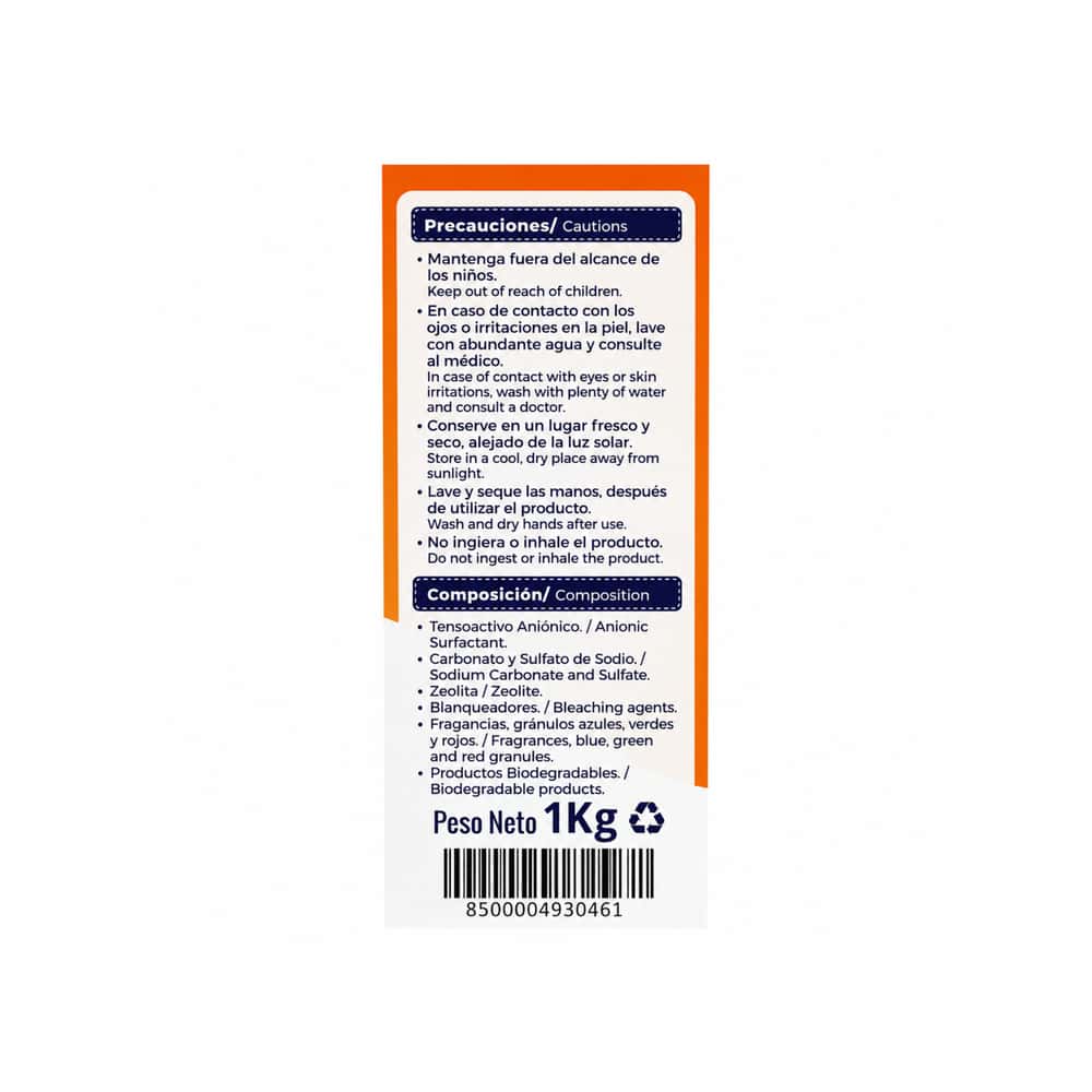 Detergente en polvo multiusos fragancia floral Defá (5 x 1 kg / 2.2 lb) - Miniatura 4