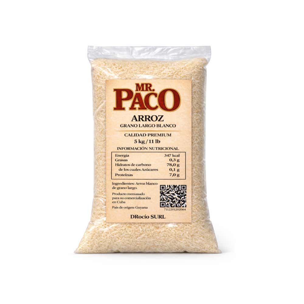 Arroz blanco grano largo Mr. Paco (5 kg / 11 lb) - Miniatura 1