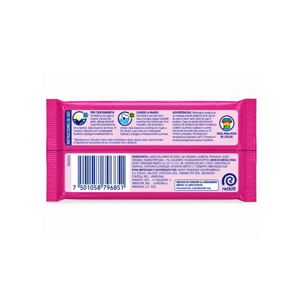 Jabón en barra quitamanchas para ropa de color Vanish (110 g / 3.88 oz) - Miniatura 2