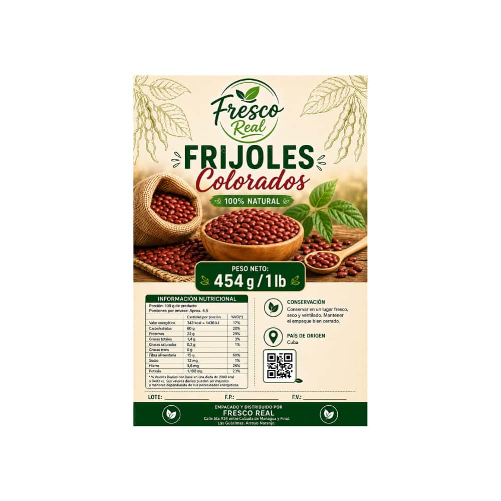 Frijoles colorados Fresco Real (454 g / 1 lb) - Miniatura 2