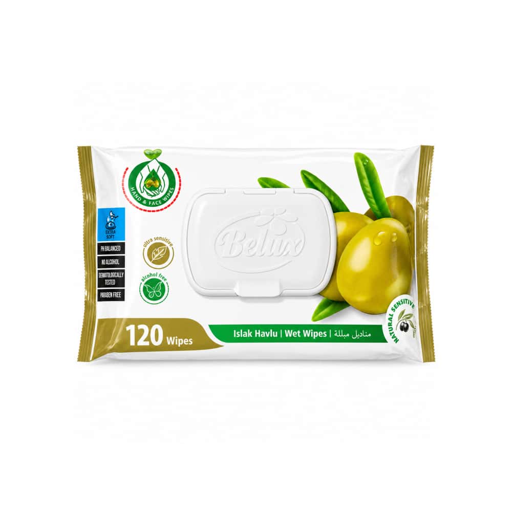 Toallitas húmedas con fragancia de oliva Belux (120 U) - Miniatura 1