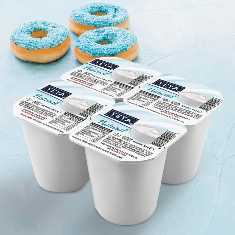 Yogurt pasteurizado natural YEYA (12 x 125 g / 4.41 oz) - Miniatura 4
