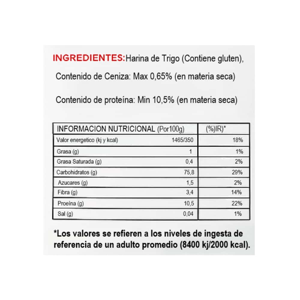 Harina de trigo refinada Nabem (1 kg / 35.27 oz) - Miniatura 4